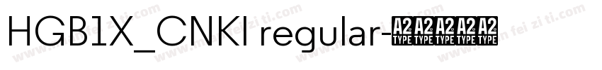 HGB1X_CNKI regular字体转换
